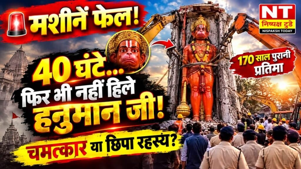 40 घंटे… दर्जनों मशीनें… तीन कोशिशें… फिर भी नहीं हिली हनुमान जी की प्रतिमा!